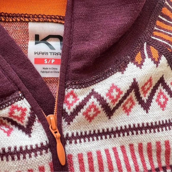 Kari Traa Fair Isle Pattern 100% Wool Base Layer Size Small NWOT - Picture 8 of 9